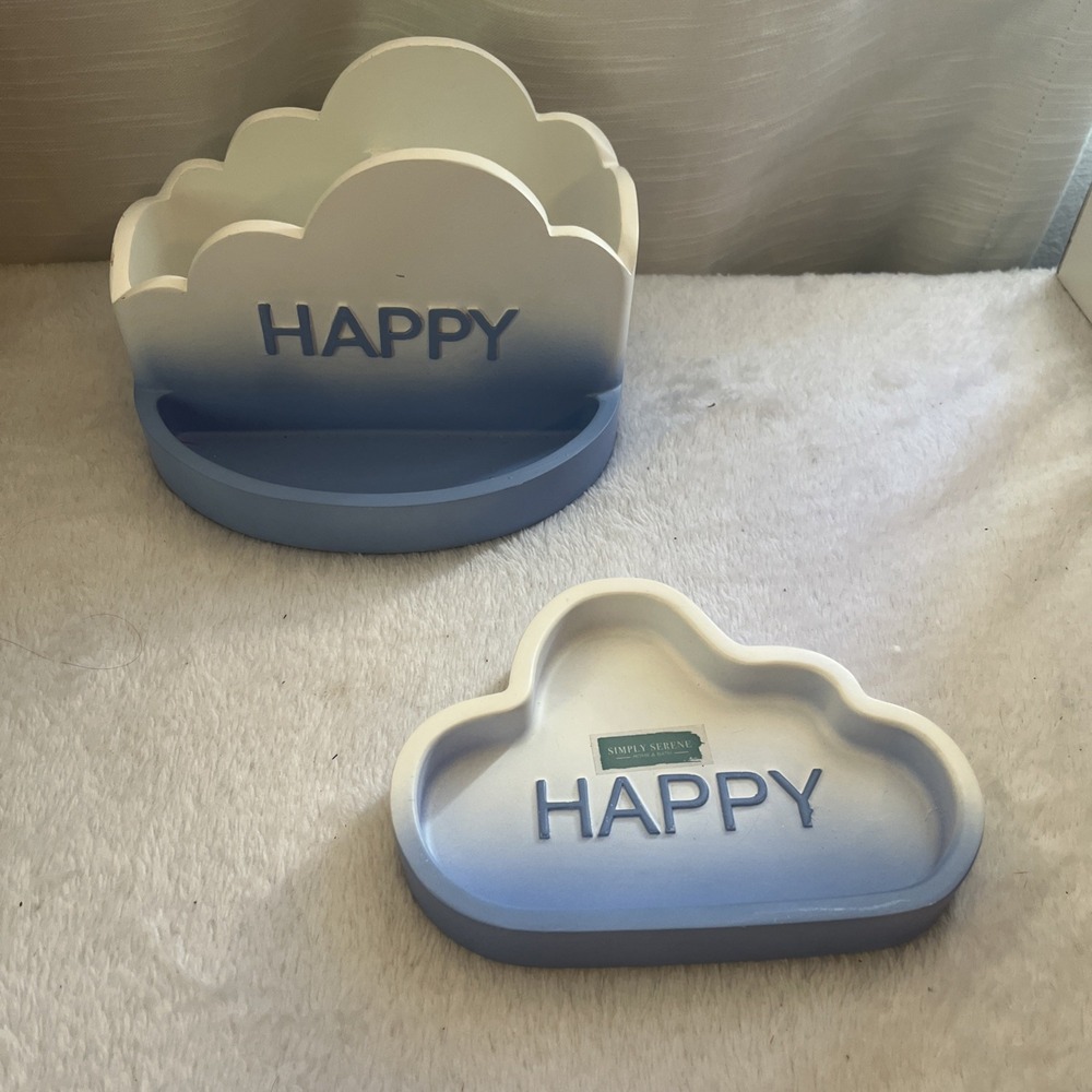 Simply Serene Home‎ & Bath Storage Organızer & Soap İn Cloud Shaped-New